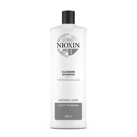 Nioxin Cleanser Shampoo System 1 for Natural Hair with Light Thinning 1000ml